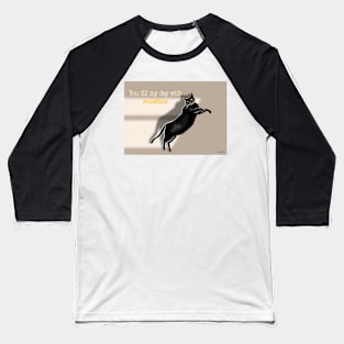 Thoughtful Sunshine Black Cat Baseball T-Shirt